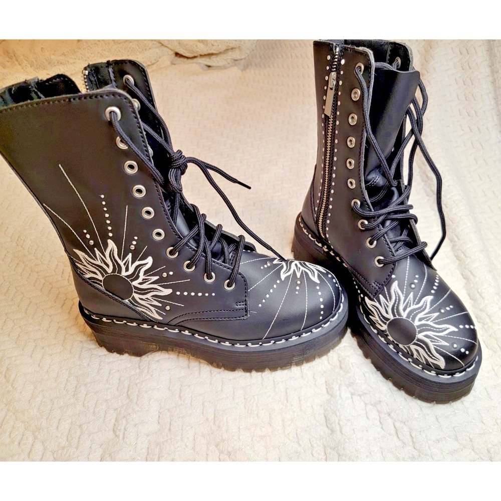 Dr. Martens Jadon Hi SF Solar Flare Platform black Boots Women's 7 Mens 6 **NEW
